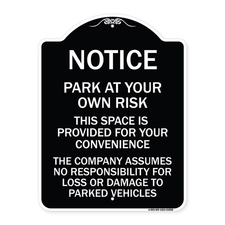 Signmission This Space Is Provided for Your Convenience the Company Assumes No Responsibility for, BW-1824-22808 A-DES-BW-1824-22808